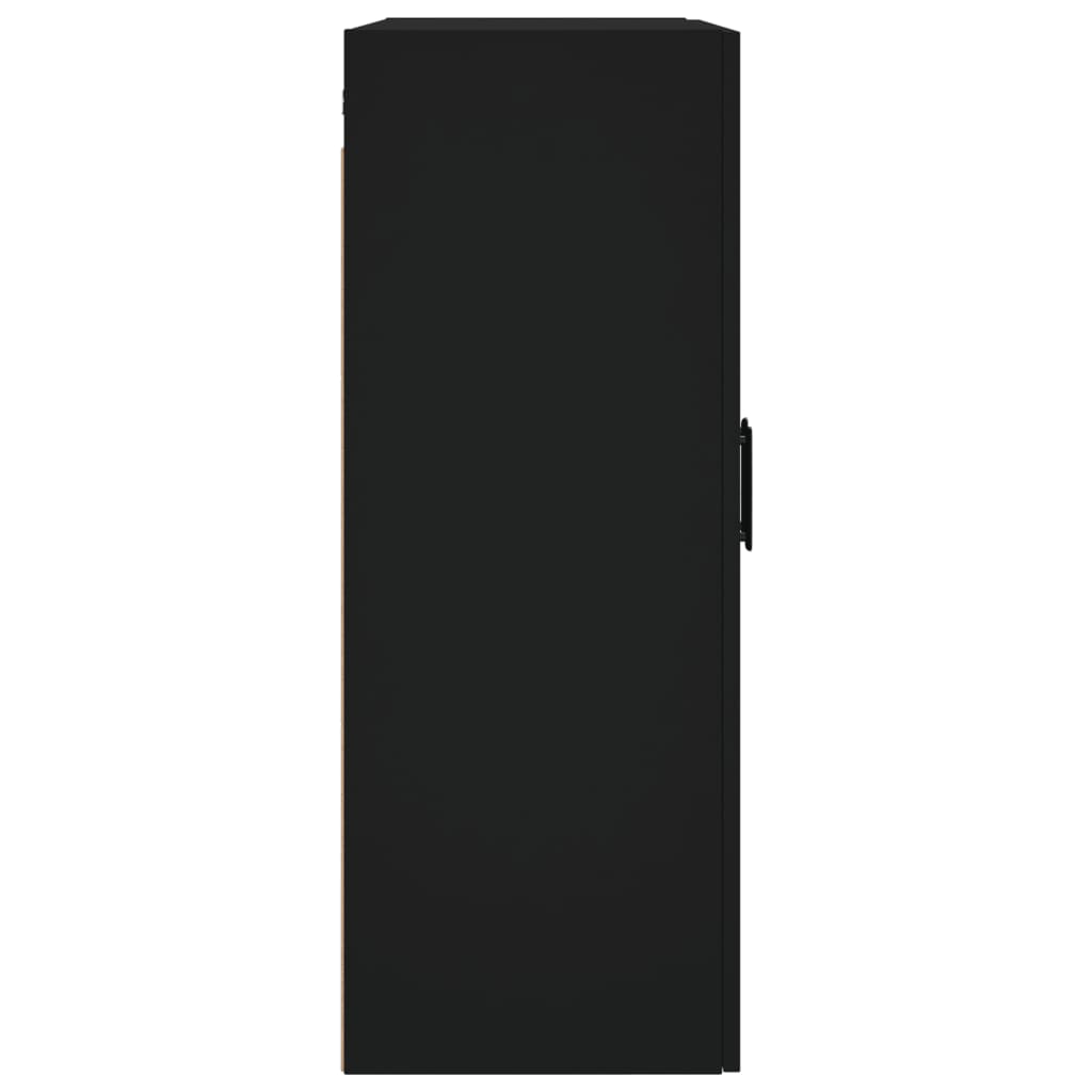 vidaXL Dulapuri cu montaj pe perete, 2 buc, negru, 69,5x34x90 cm