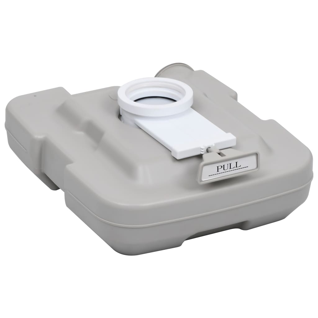 vidaXL Toaletă portabilă pentru camping, gri, 10+10 L