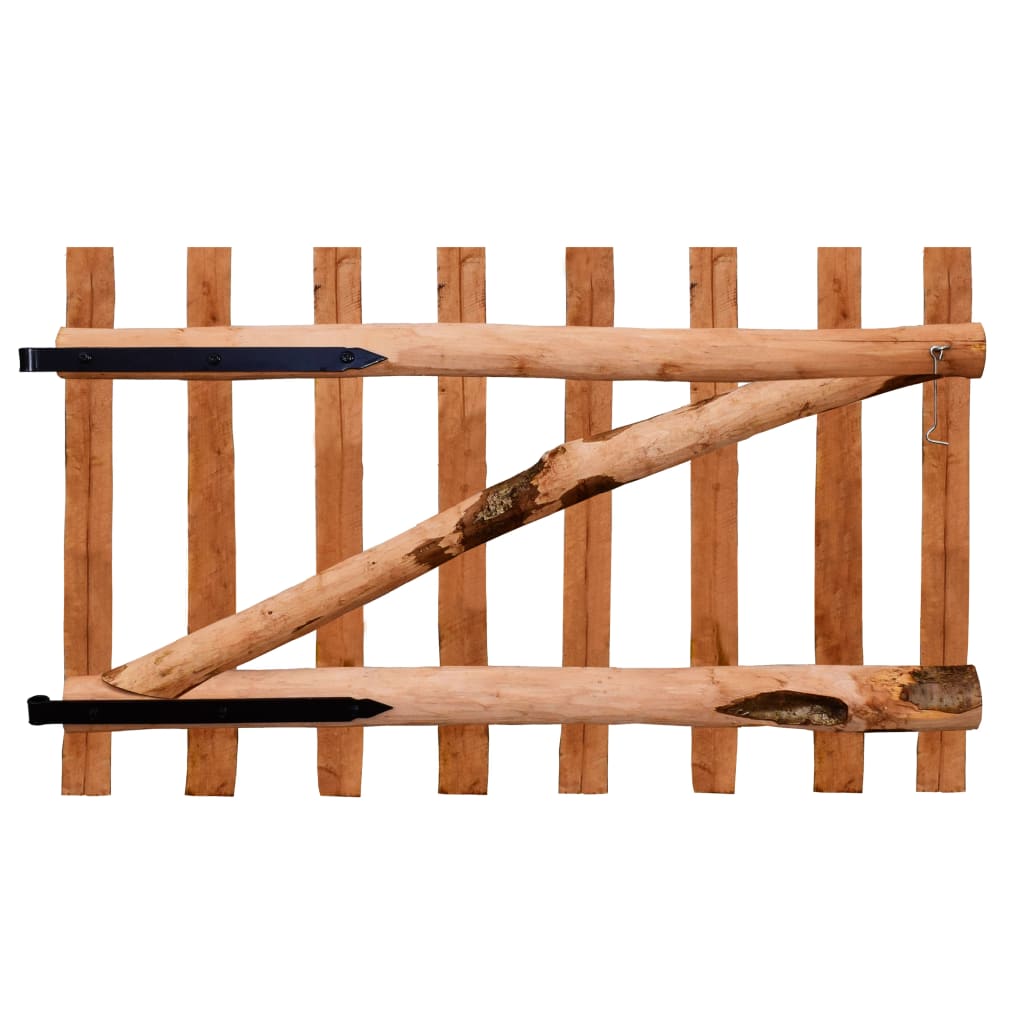 vidaXL Poartă de gard simplă, din lemn de alun, 100 x 60 cm