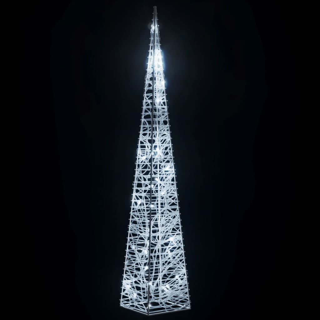 vidaXL Con de lumină cu LED decorativ, alb rece, 60 cm, acrilic