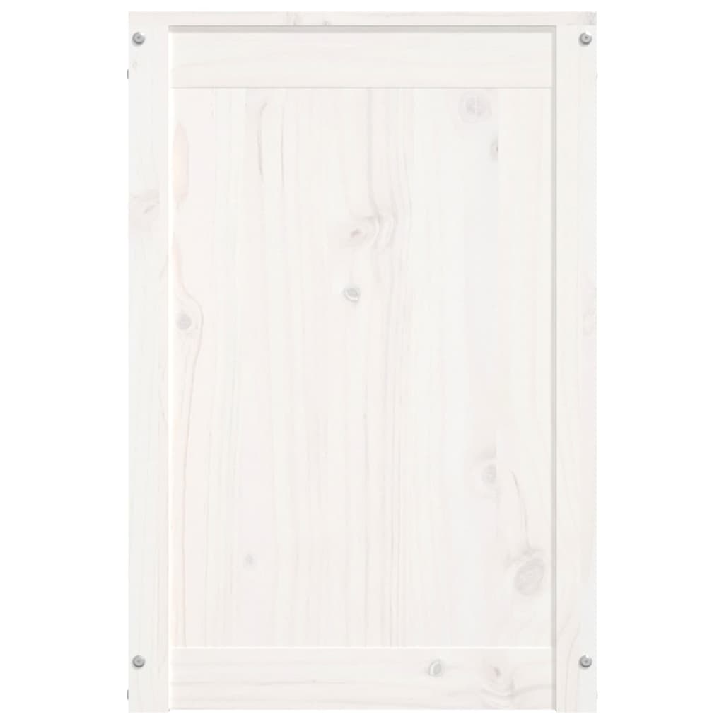 vidaXL Cutie de rufe, alb, 44x44x66 cm, lemn masiv de pin