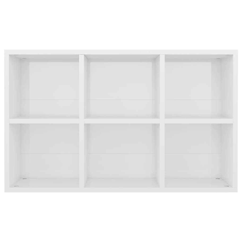 vidaXL Bibliotecă/Servantă, alb extralucios, 66x30x98 cm, PAL