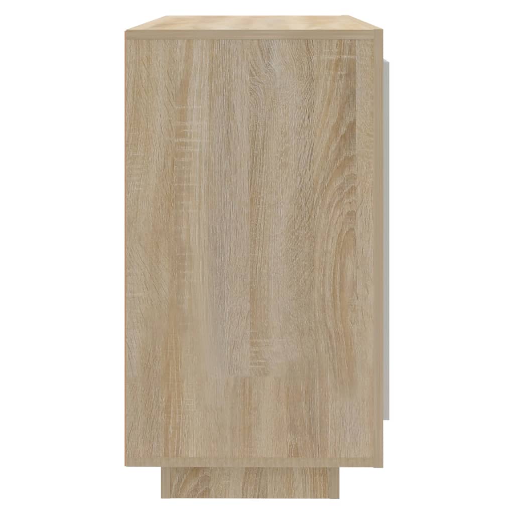 vidaXL Dulap, alb și stejar sonoma, 80x40x75 cm, lemn prelucrat