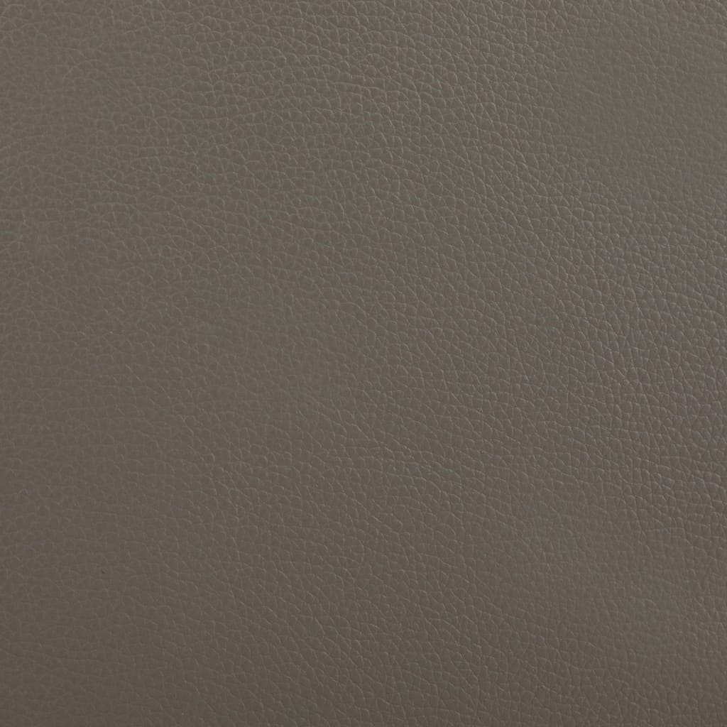 vidaXL Pat cu saltea, gri și alb, 180 x 200 cm, piele ecologică