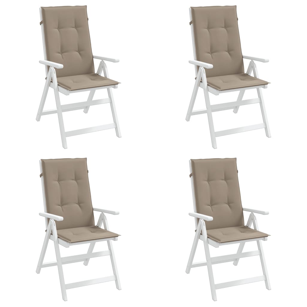 vidaXL Perne scaun de grădină, 4 buc., gri taupe, 120x50x3 cm