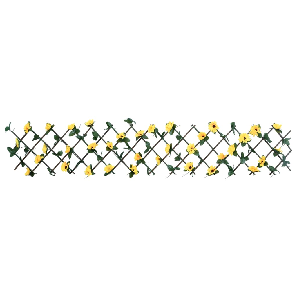 vidaXL Spalier cu iederă artificială, extensibil, galben, 180x20 cm