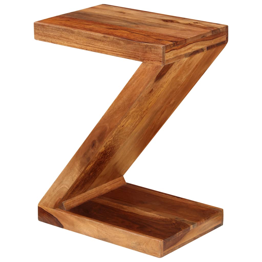 vidaXL Masă laterală în formă de Z, lemn masiv de sheesham
