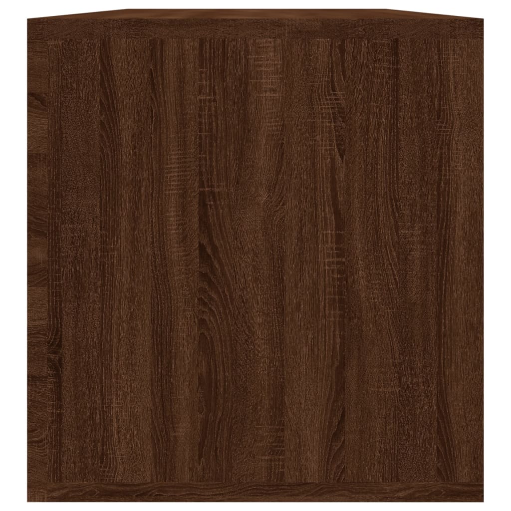 vidaXL Cutie de depozitare viniluri, stejar maro, 71x34x36 cm, lemn