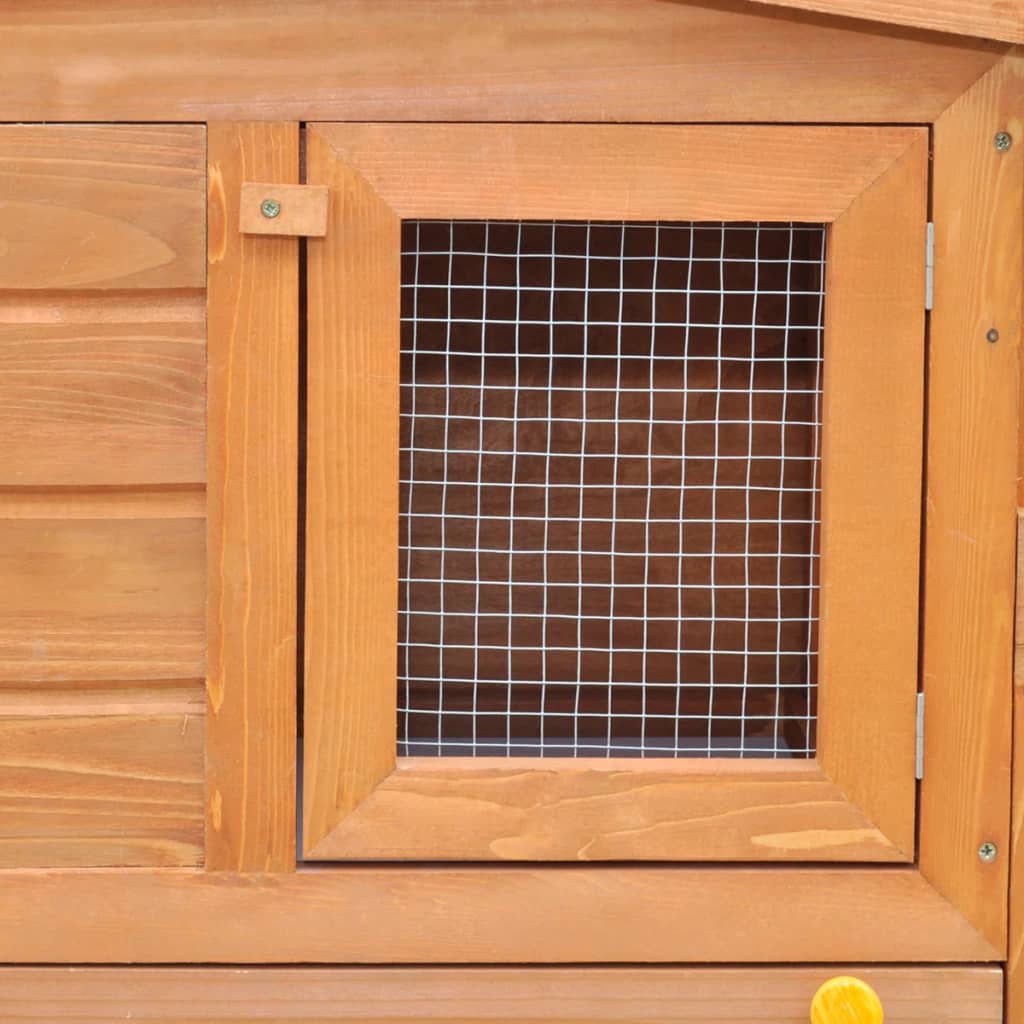 vidaXL Cușcă mare iepuri cușcă adăpost animale mici cu acoperiș lemn