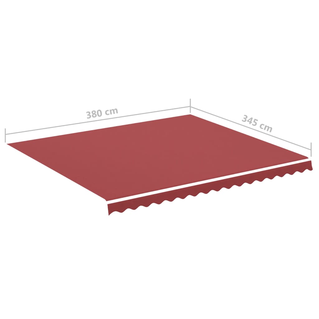 vidaXL Pânză de rezervă pentru copertină, roșu vișiniu, 4x3,5 m