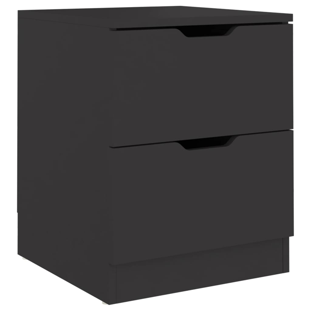 vidaXL Dulap noptieră, negru, 40x40x50 cm, lemn prelucrat