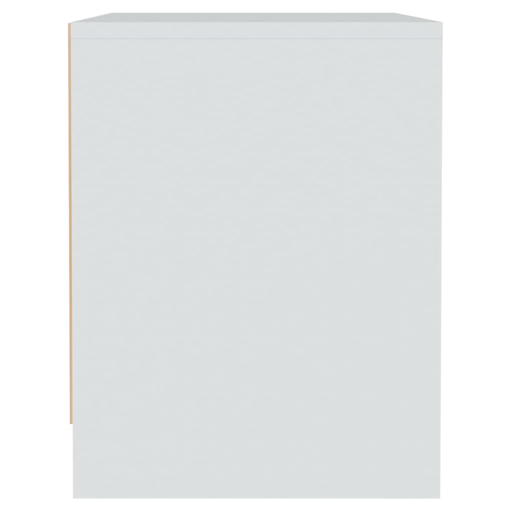 vidaXL Noptieră, alb, 45x34x44,5 cm, PAL
