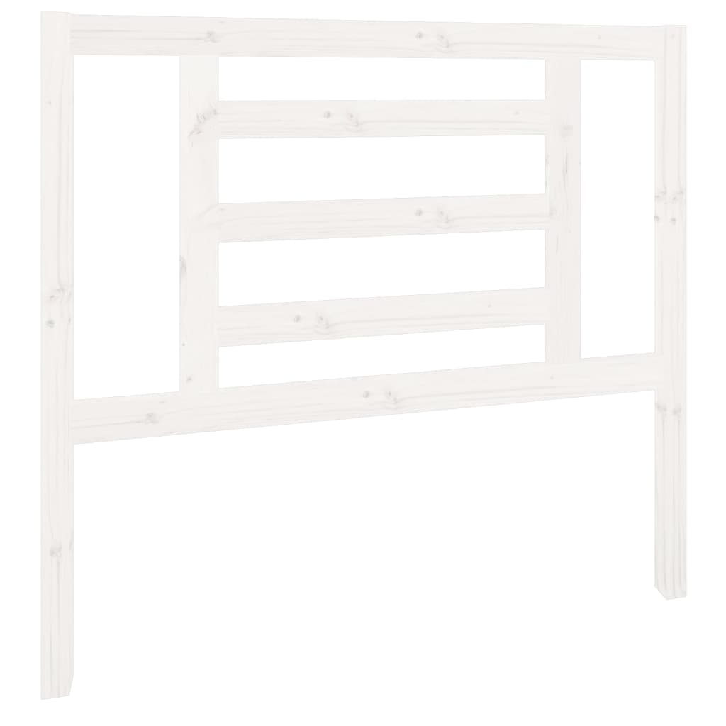 vidaXL Tăblie de pat, alb, 106x4x100 cm, lemn masiv de pin
