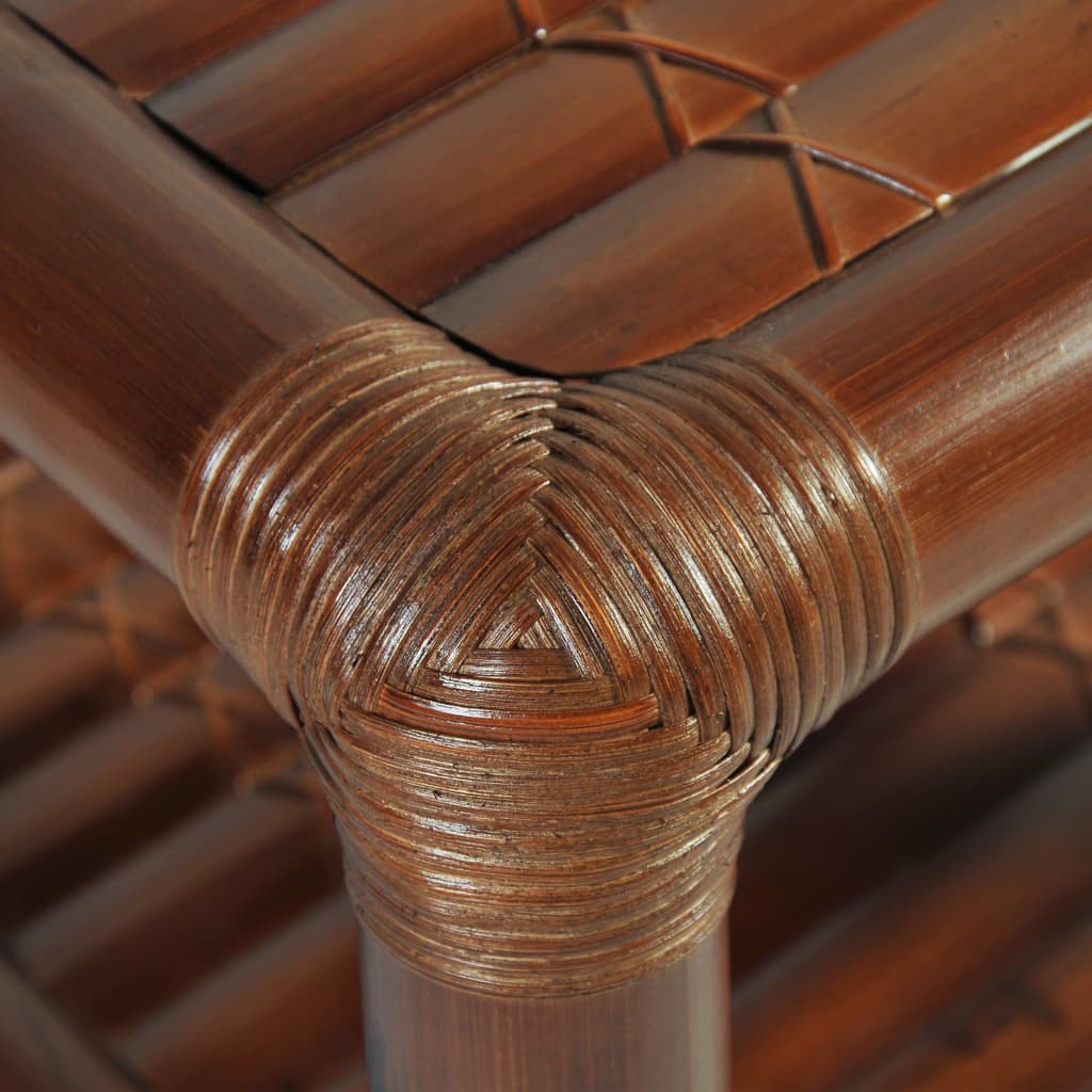 vidaXL Noptieră, 40x40x40 cm, maro închis, bambus