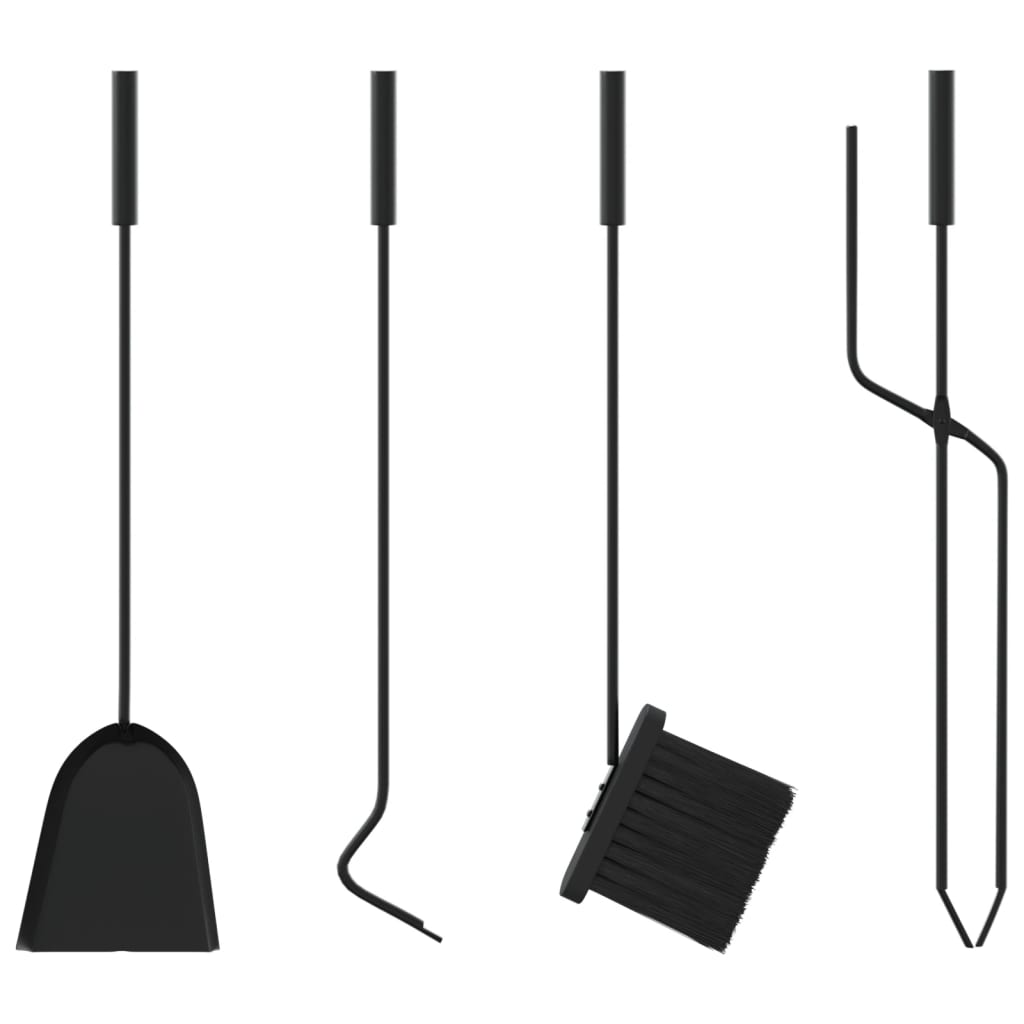 vidaXL Set de unelte pentru șemineu, 5 piese, 18x66 cm, oțel