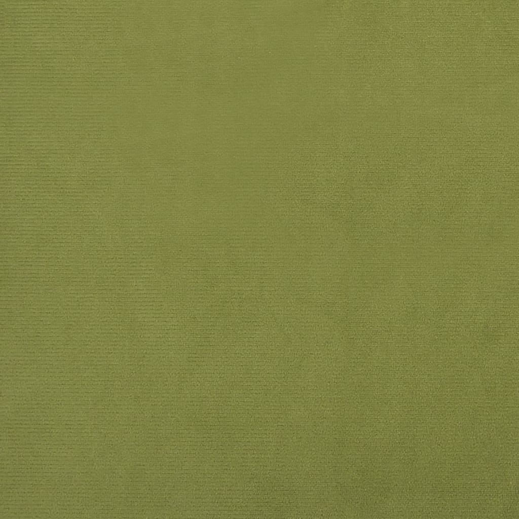 vidaXL Scaun balansoar cu taburet, verde deschis, catifea