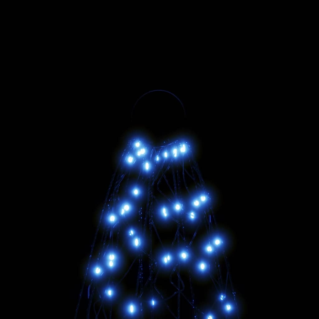 vidaXL Brad de Crăciun pe catarg, 200 LED-uri, albastru, 180 cm