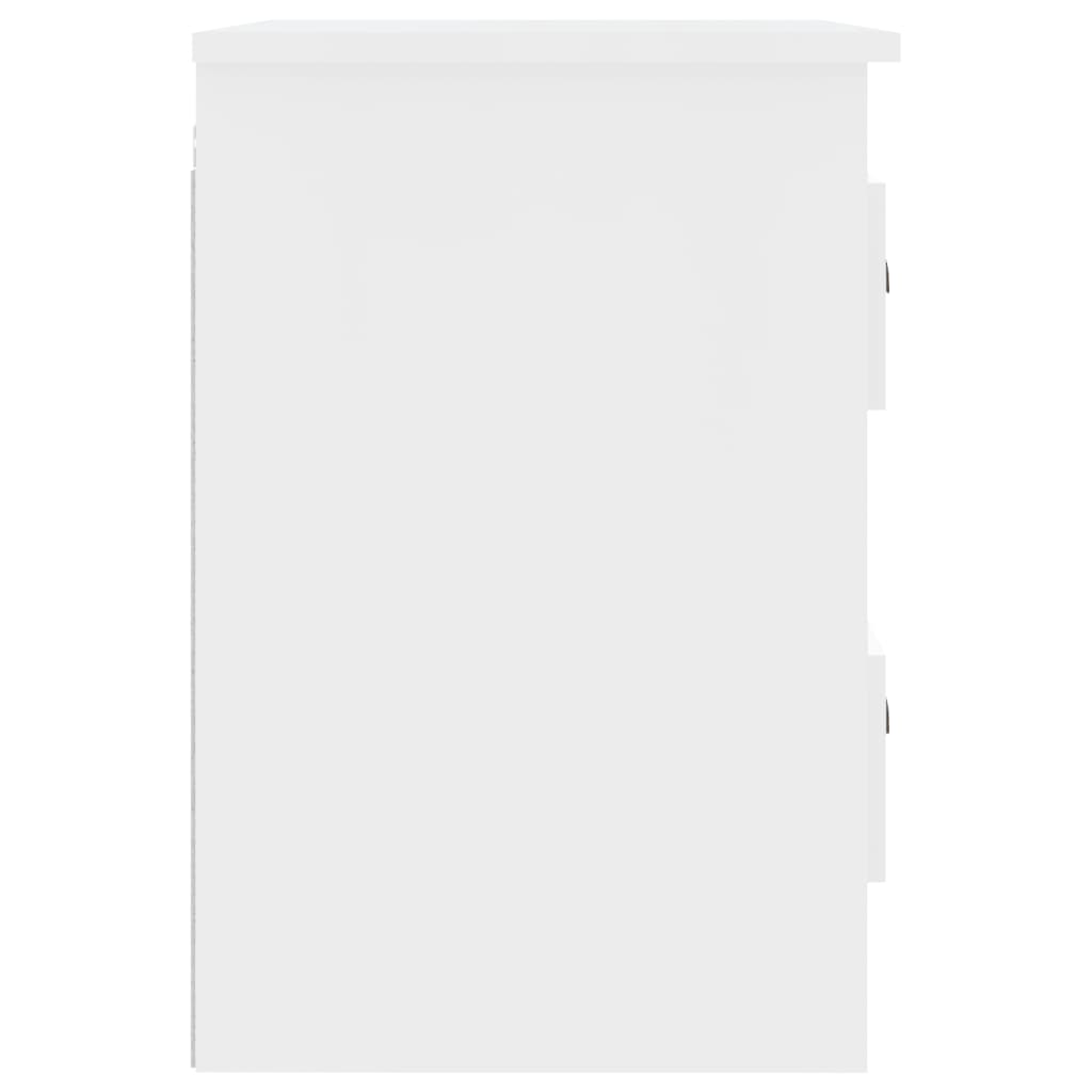 vidaXL Noptieră de perete, alb extralucios, 41,5x36x53cm