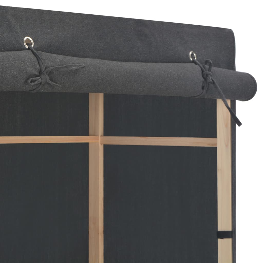 vidaXL Șifonier cu 3 rafturi, gri, 79 x 40 x 170 cm, material textil