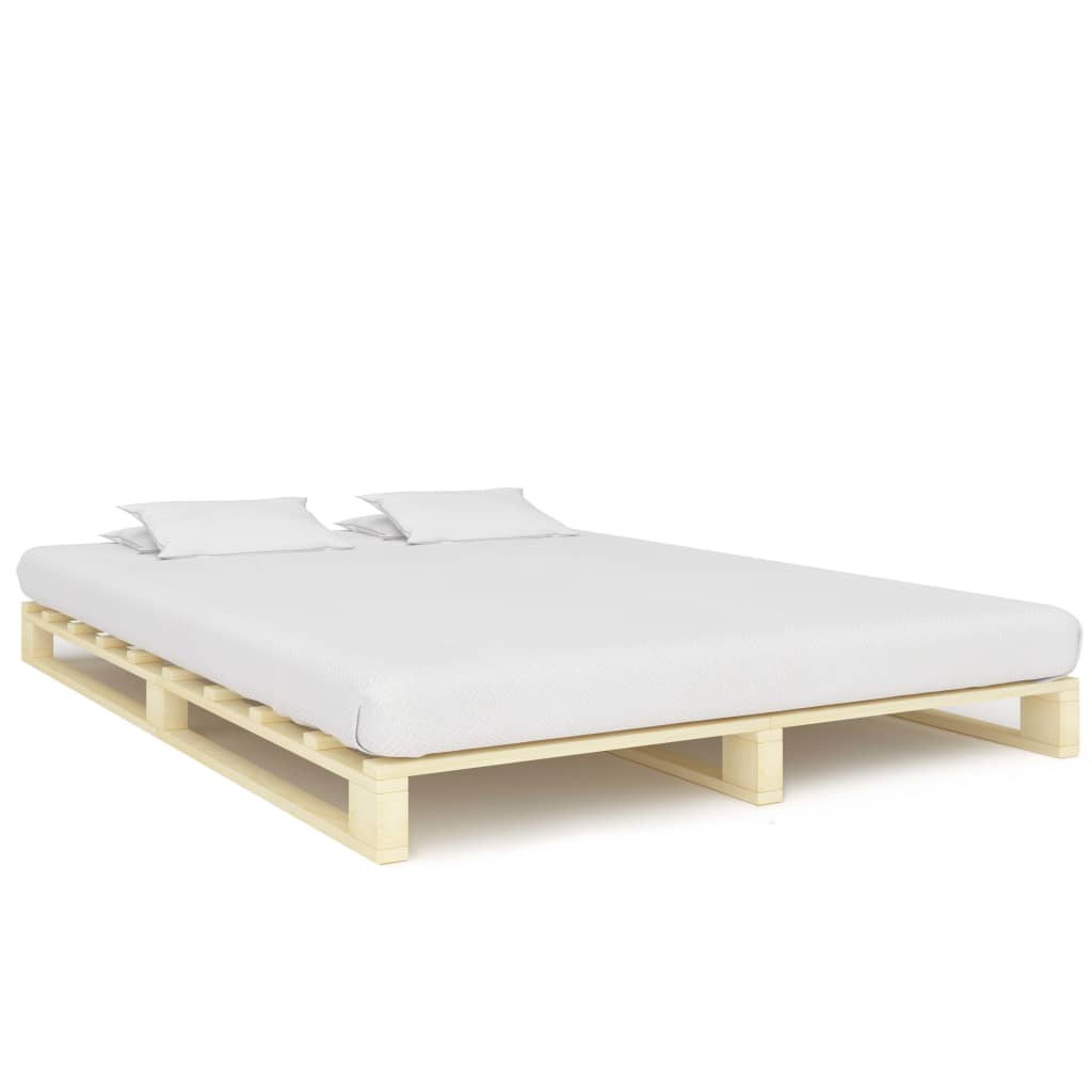 vidaXL Cadru de pat din paleți, 200 x 200 cm, lemn masiv de pin