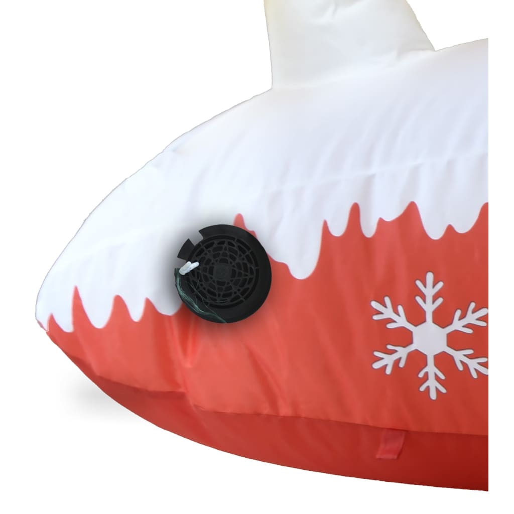 vidaXL Decorațiune gonflabilă cu Moș Crăciun și reni, LED-uri, 145 cm