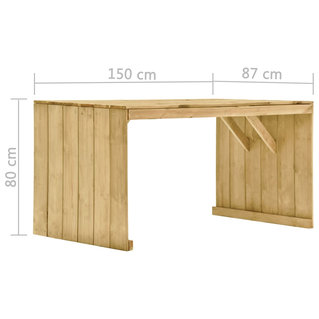 vidaXL Set mobilier de grădină cu perne, 5 piese, lemn de pin tratat