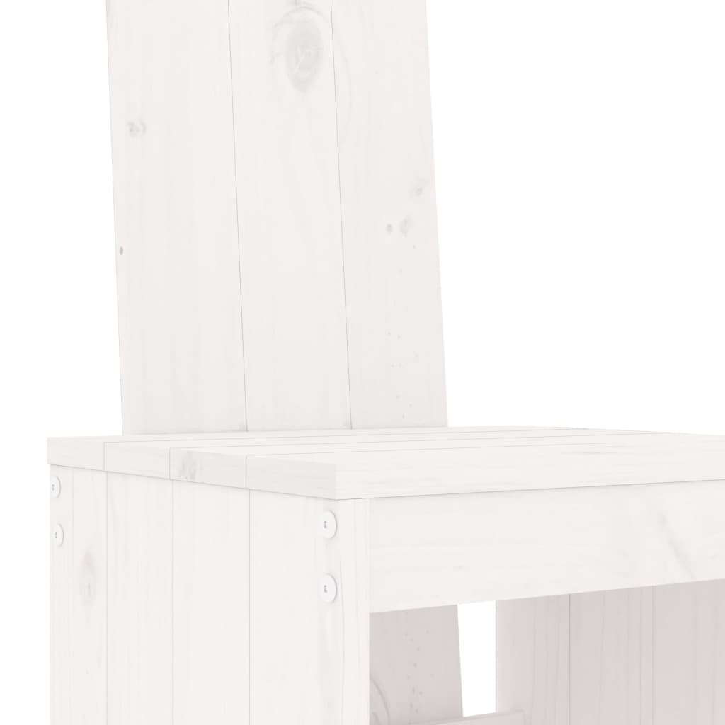 vidaXL Scaune de bar, 2 buc., alb, 40x42x120 cm, lemn masiv de pin