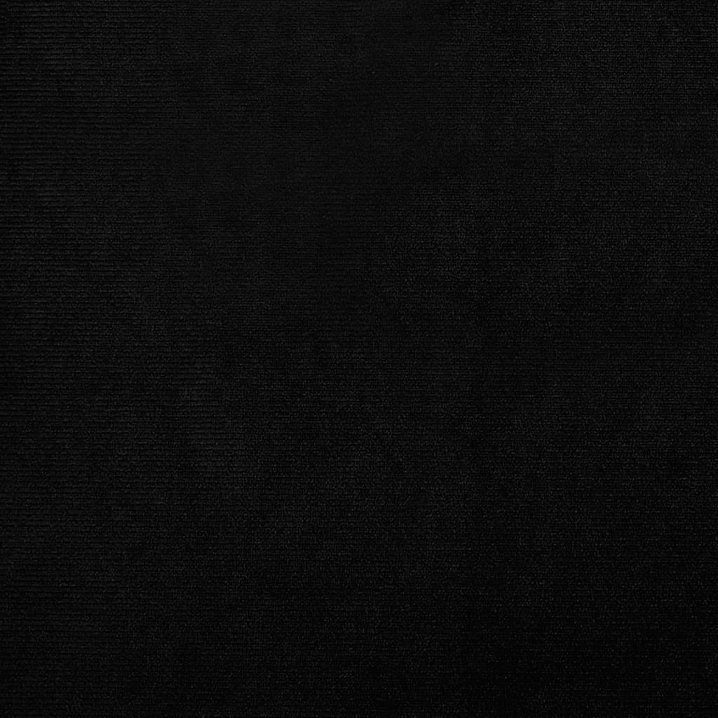vidaXL Fotoliu tip cuvă cu taburet, negru, catifea