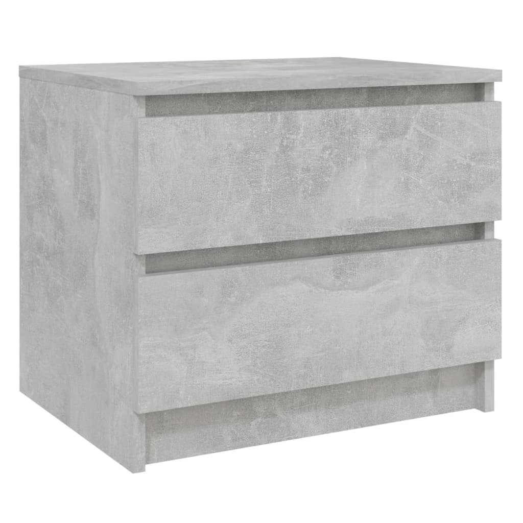 vidaXL Noptiere, 2 buc., gri beton, 50x39x43,5 cm, PAL