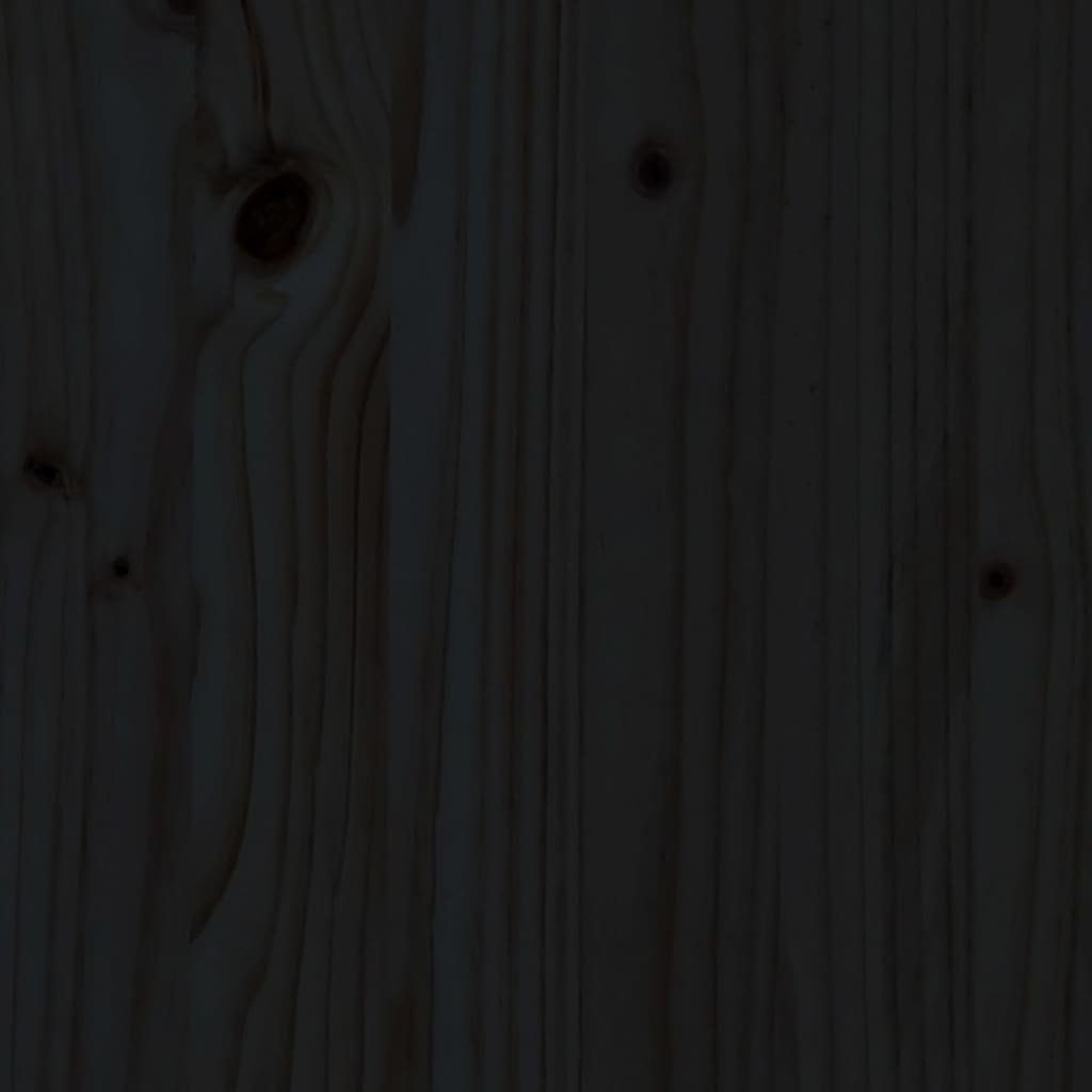 vidaXL Pat pentru seniori dublu mic, negru, 120x190 cm, lemn masiv pin