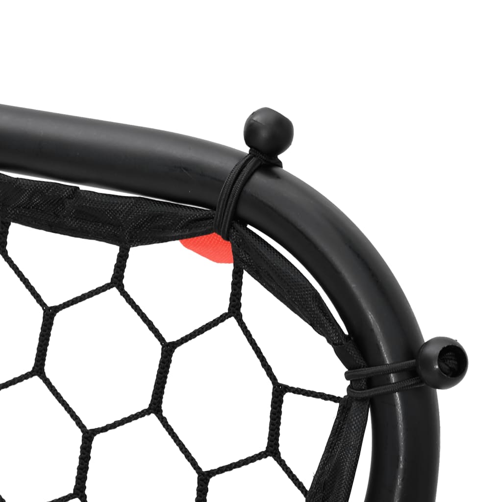vidaXL Plasă de ricoșeu fotbal, reglabilă, negru, 84x73x60-80 cm, oțel