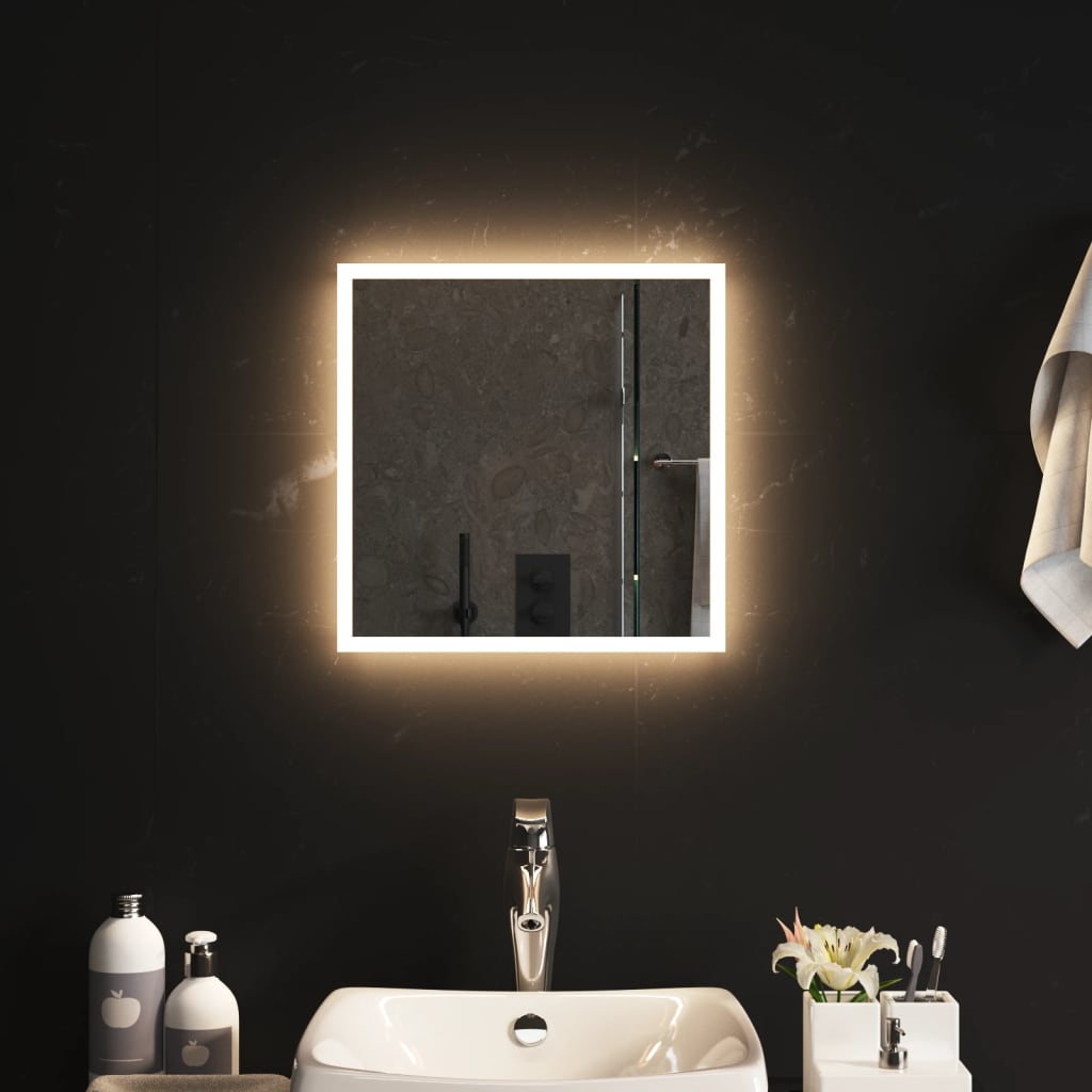 vidaXL Oglindă de baie cu LED, 40x40 cm