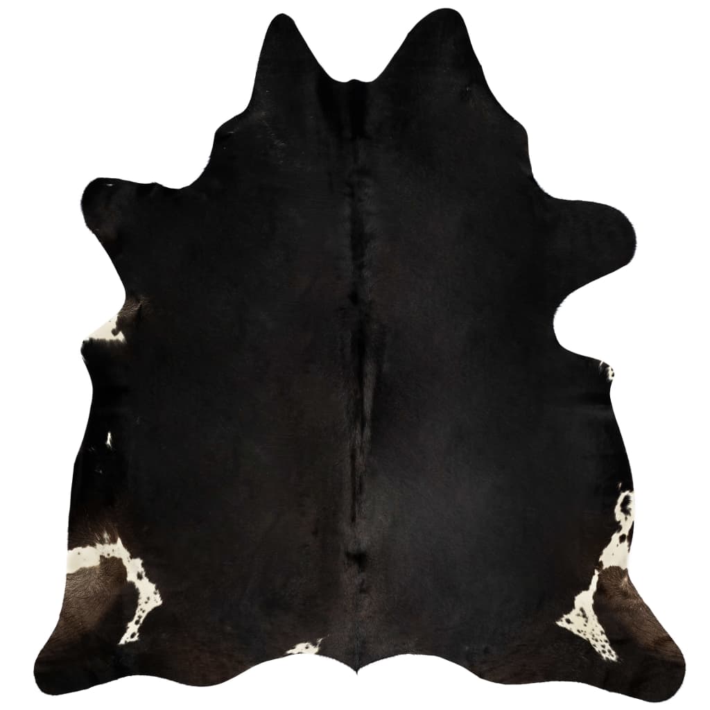 vidaXL Covor, negru, 180x220 cm, piele naturală de vacă