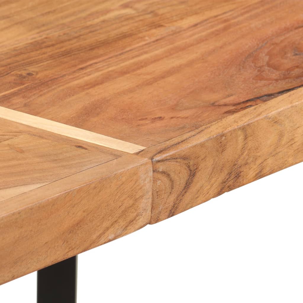 vidaXL Masă de bar, 150x70x107 cm, lemn masiv acacia și fier