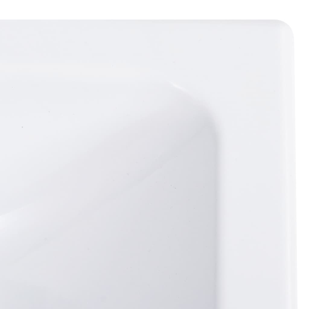 vidaXL Chiuvetă, alb, 400 x 220 x 90 mm, SMC