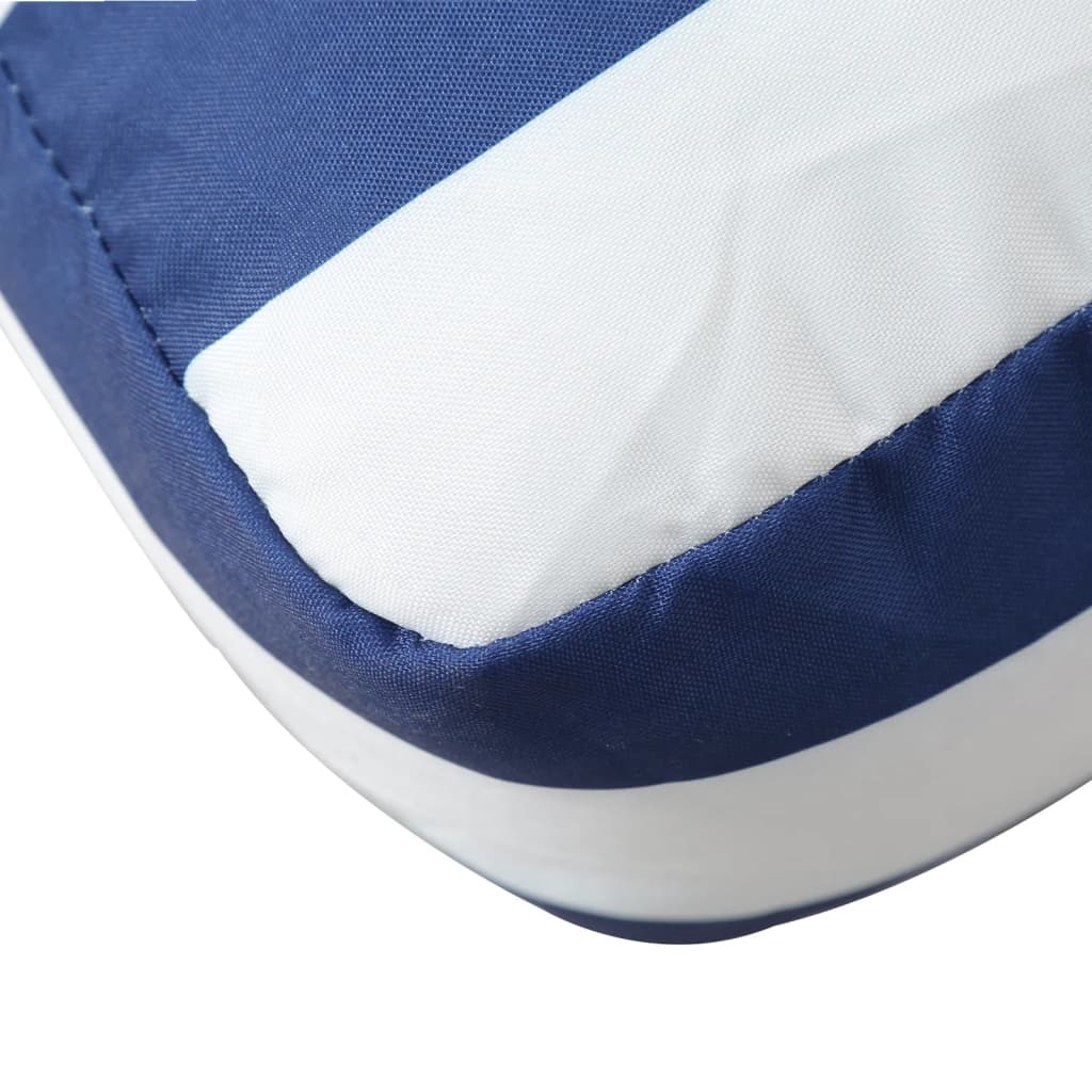 vidaXL Perne de paleți, 2 buc., dungi albastre și albe, textil