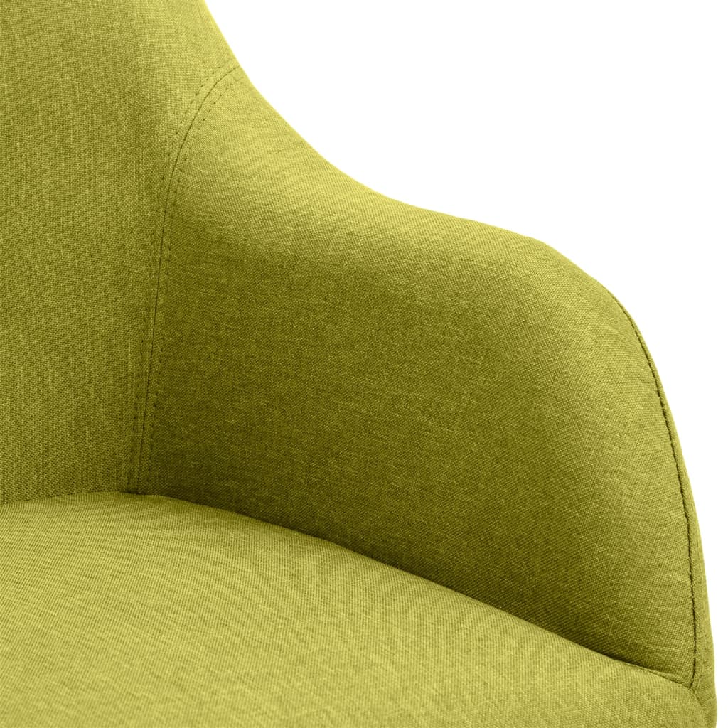 vidaXL Scaune de masă pivotante, 6 buc., verde, material textil