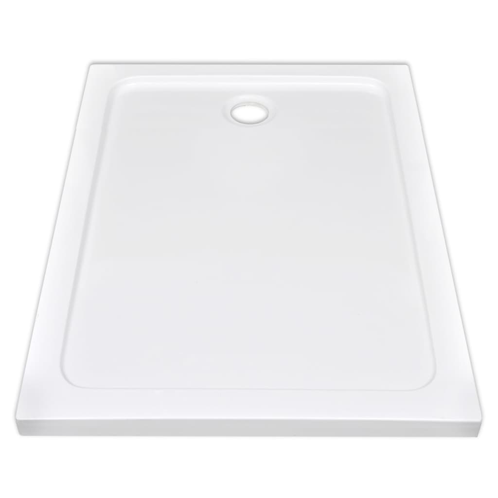 vidaXL Cădiță de duș dreptunghiulară din ABS, alb, 80 x 110 cm