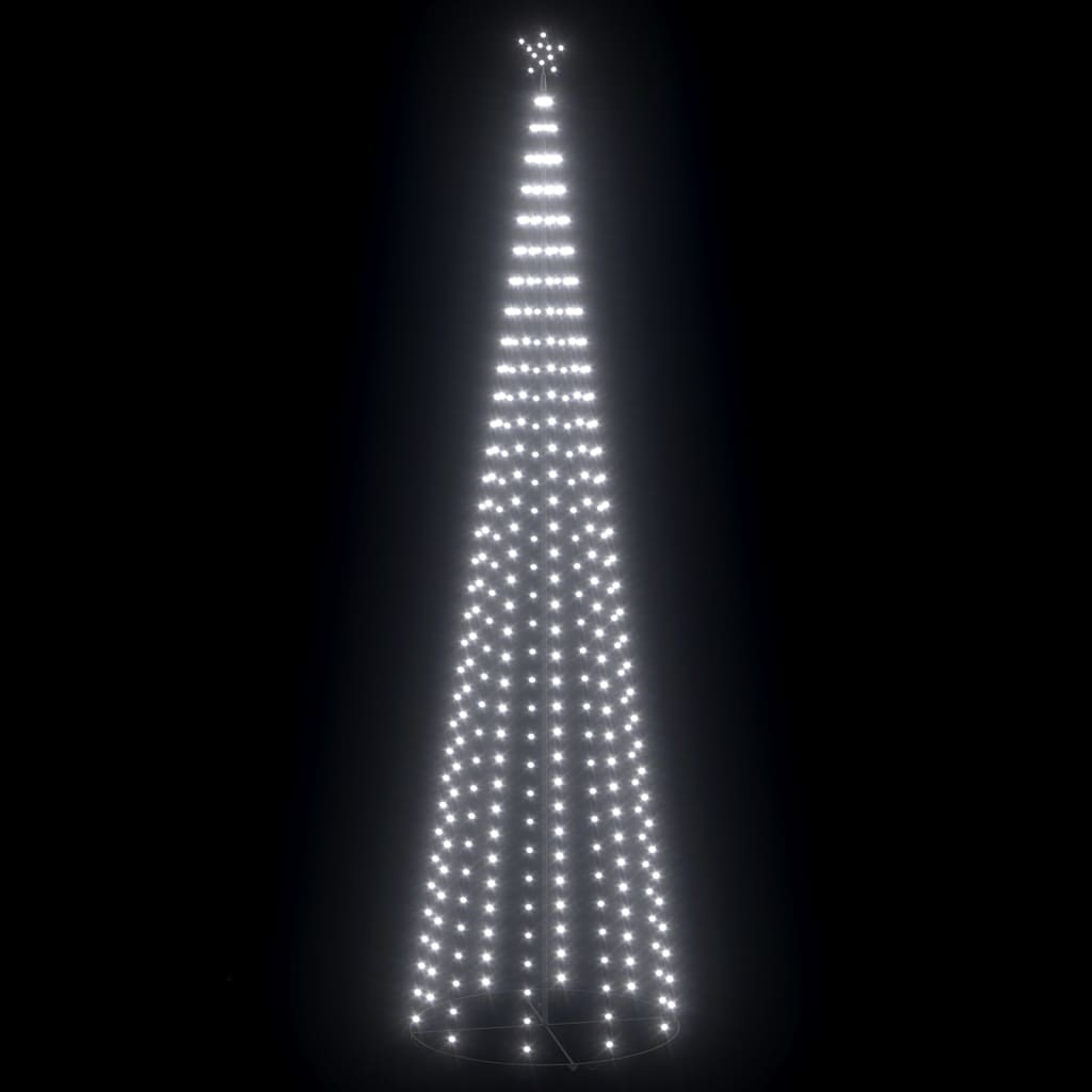 vidaXL Decorațiune brad Crăciun conic 752 LED-uri alb rece 160x500 cm