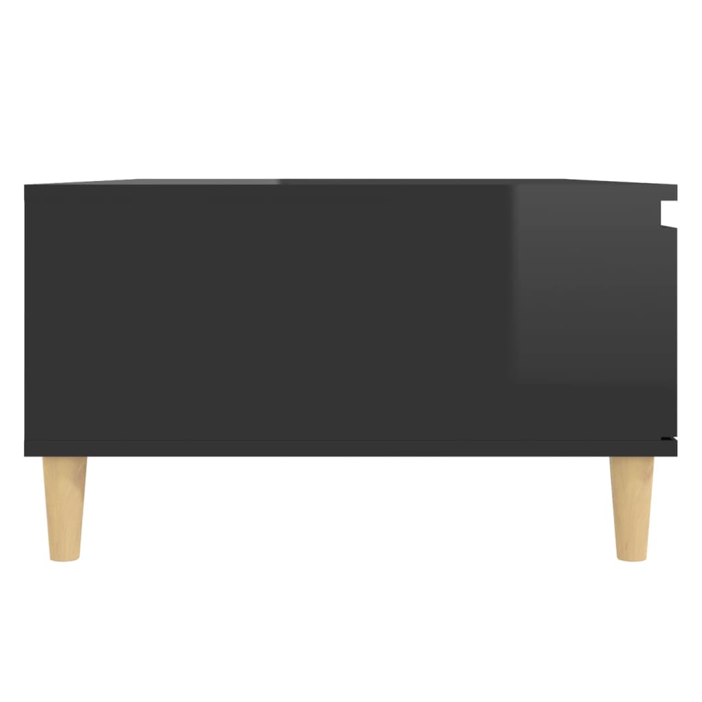 vidaXL Măsuță de cafea, negru extralucios, 90x60x35 cm, PAL