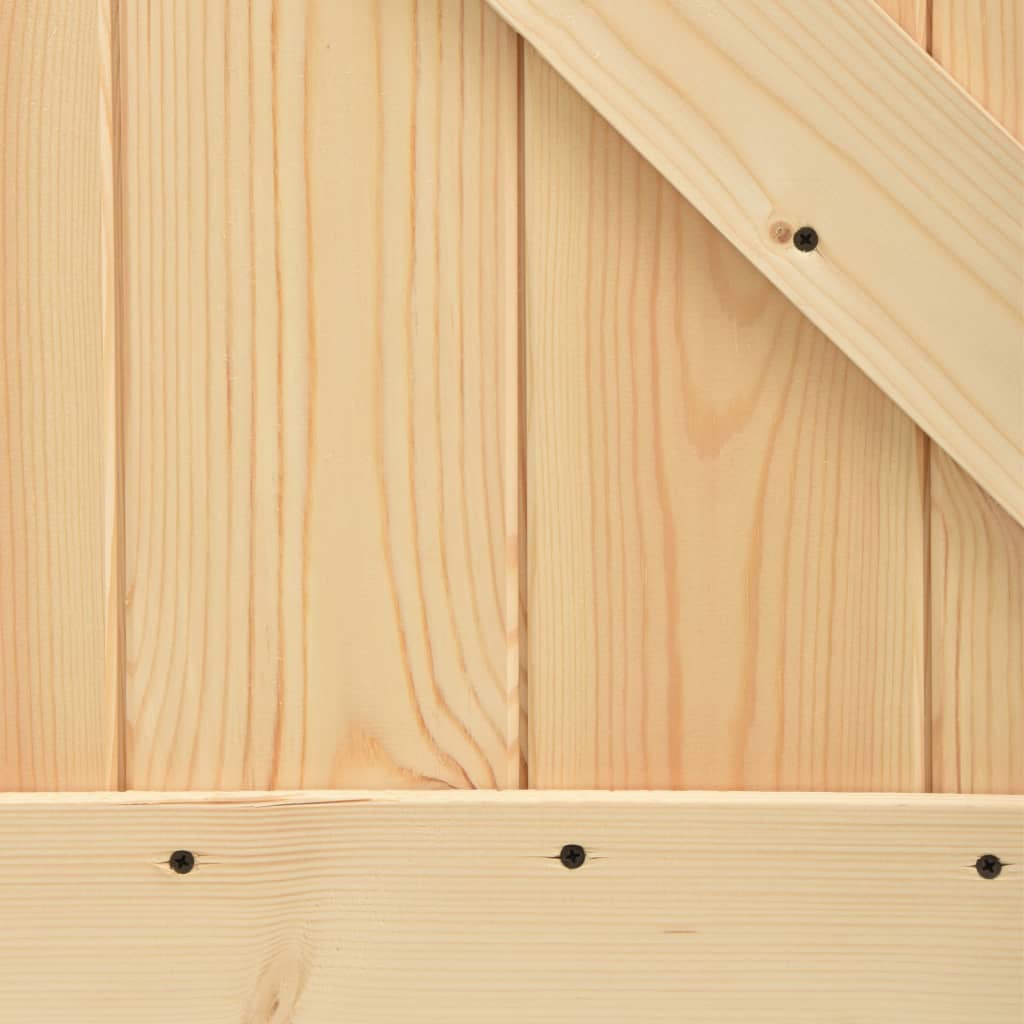 vidaXL Ușă glisantă cu set feronerie, 80 x 210 cm, lemn masiv de pin