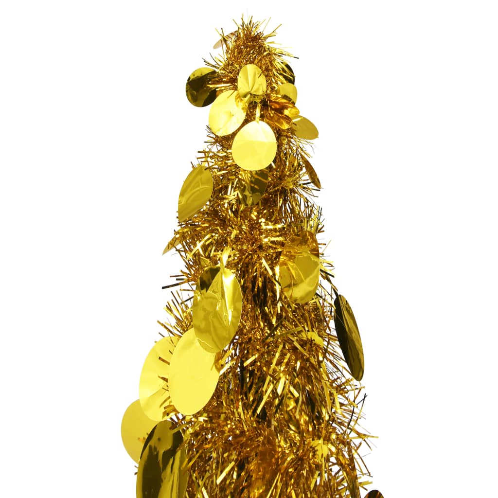vidaXL Brad de Crăciun artificial tip pop-up, auriu, 150 cm, PET