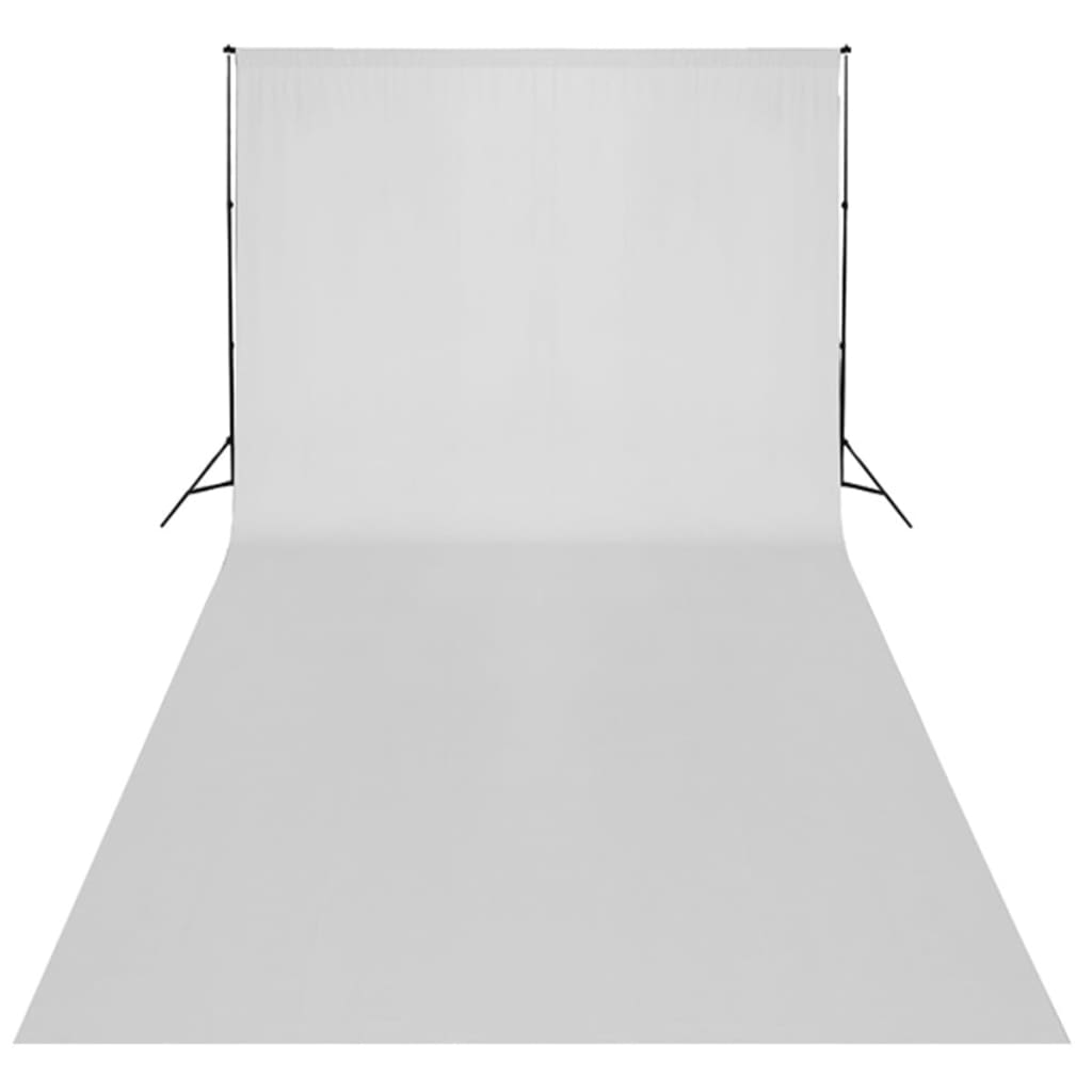vidaXL Kit studio foto, fundal alb, 600 x 300 cm & lumini