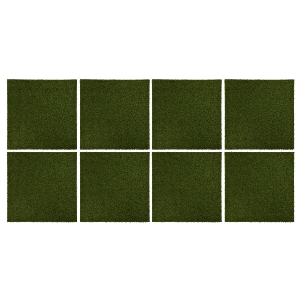 vidaXL Plăci de iarbă artificială, 8 buc, 50x50x2,5 cm, cauciuc