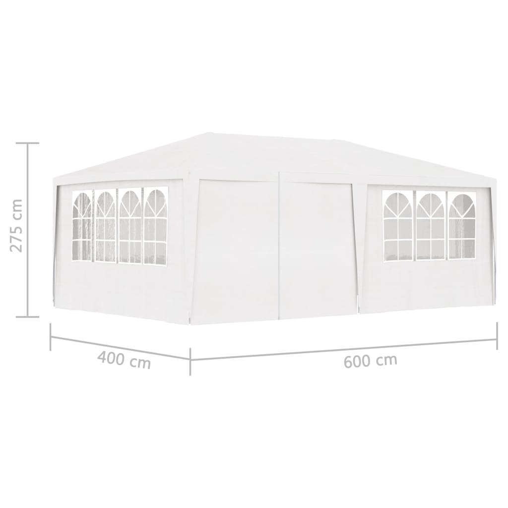 vidaXL Cort de petrecere profesional cu pereți alb 4 x 6 m 90 g/m²