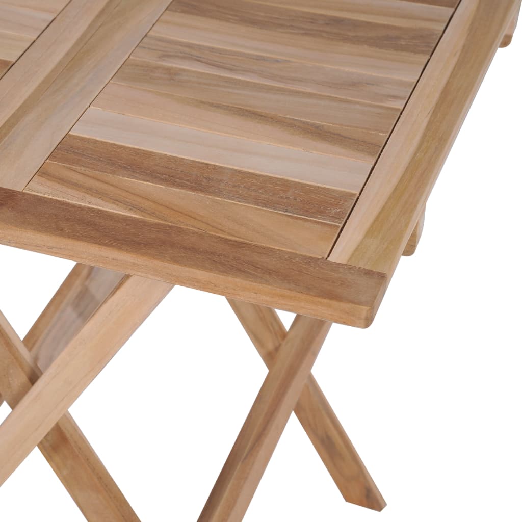 vidaXL Masă de bistro pliabilă, 60 x 60 x 65 cm, lemn masiv de tec