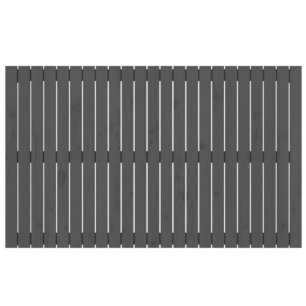 vidaXL Tăblie de pat pentru perete, gri, 147x3x90 cm, lemn masiv pin
