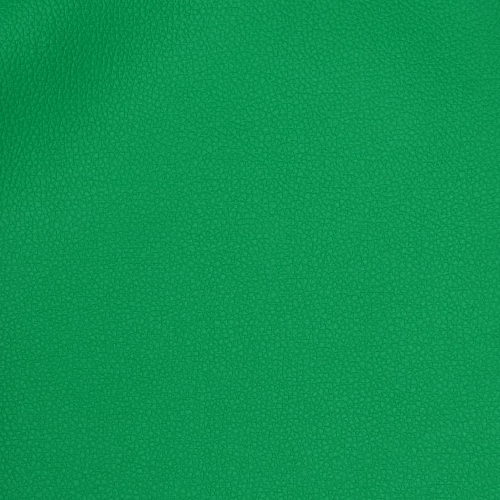 vidaXL Scaun de gaming pivotant/suport picioare negru/verde piele eco