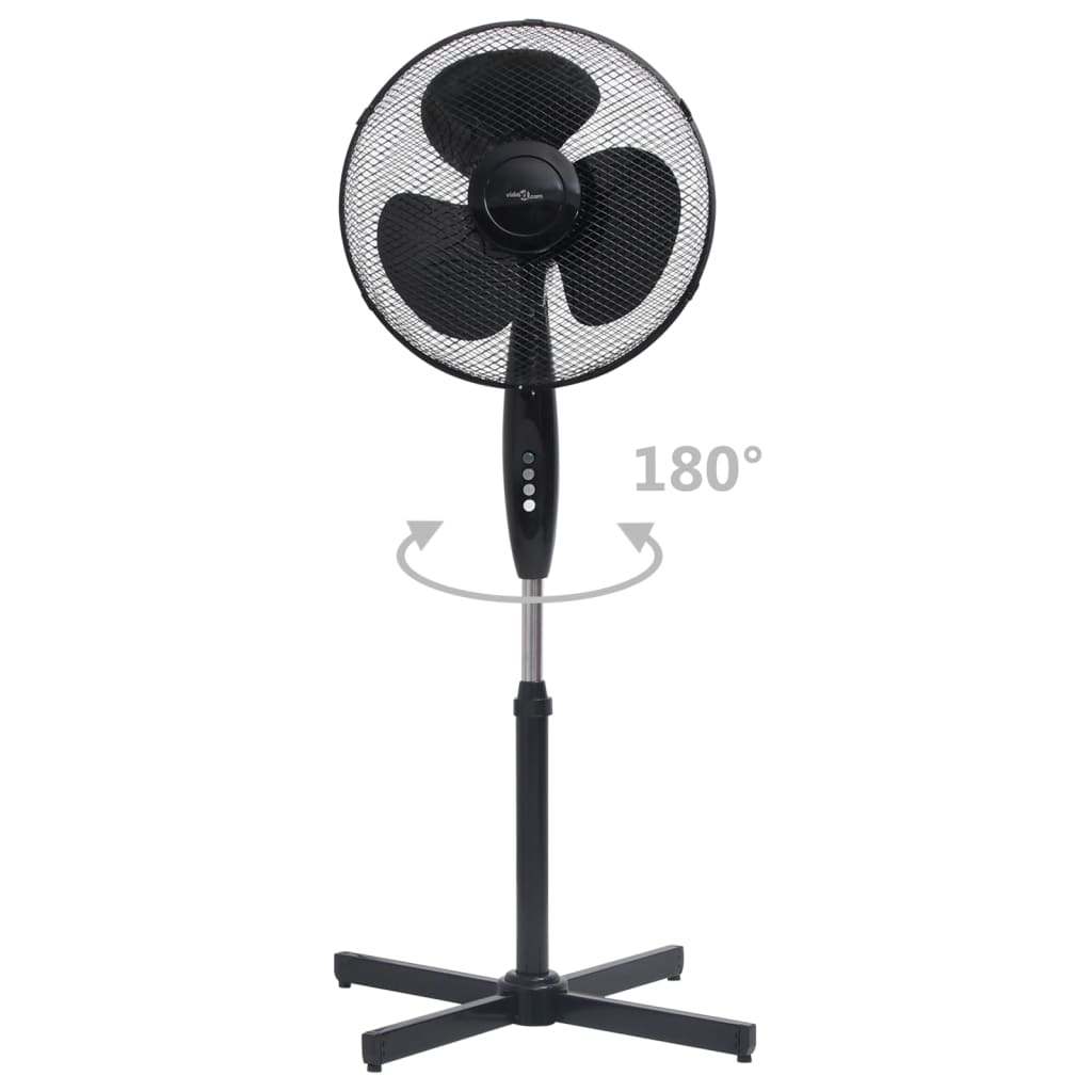 vidaXL Ventilator vertical, negru, Φ40 cm, 120 cm