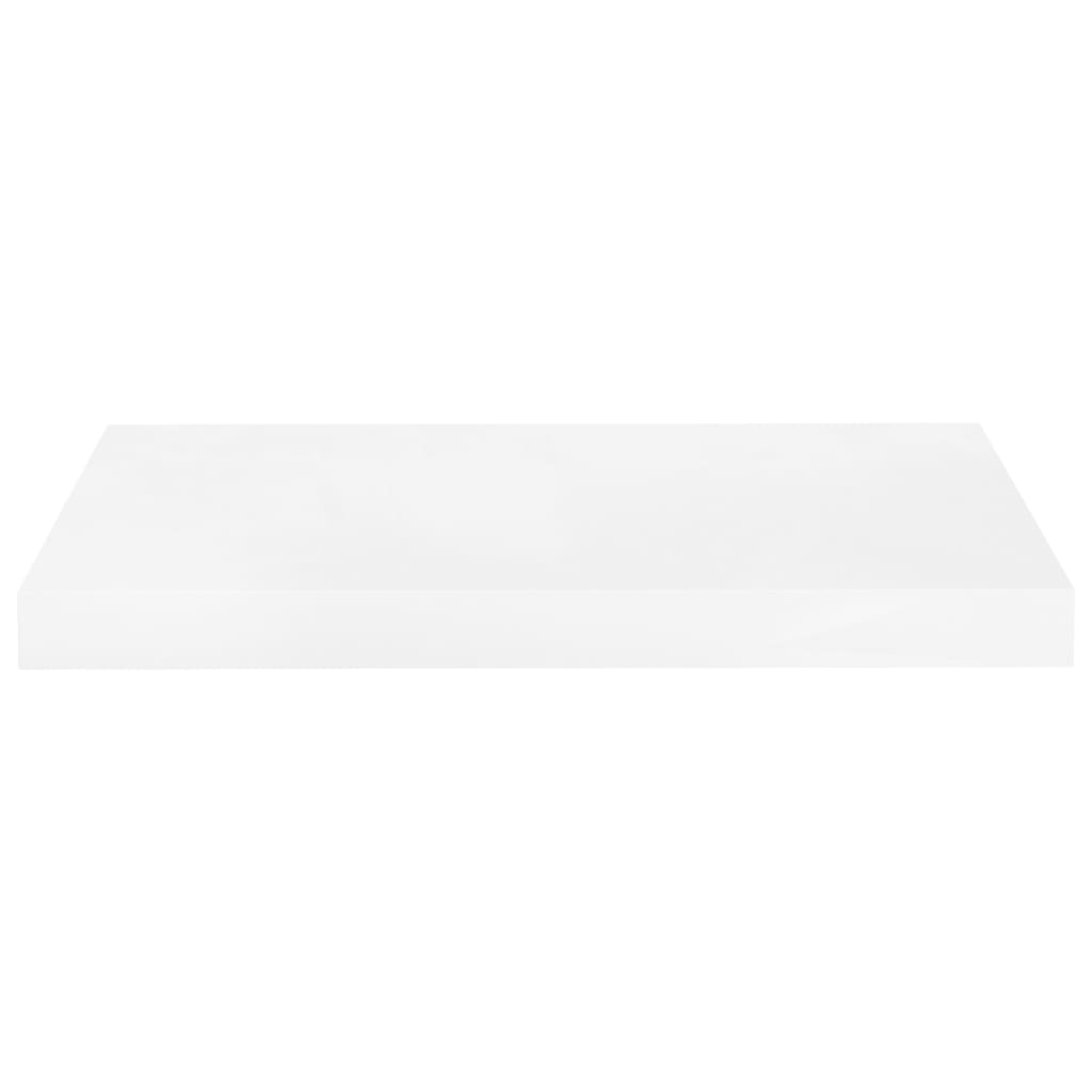vidaXL Rafturi de perete, 4 buc., alb extralucios, 50x23x3,8 cm, MDF